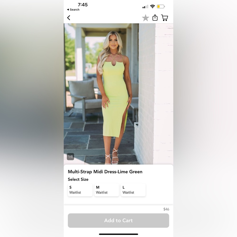 Lime green Midi dress